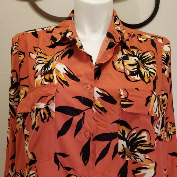 Madison Curvy,Top Floral Blouse Plus Size 2Xl - Picture 2 of 11